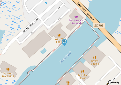 Inshore Fishing in Charleston SC map location