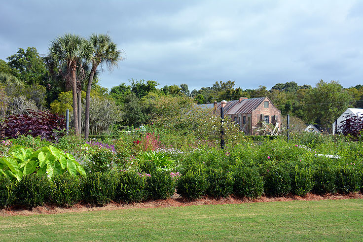 A garden view at Boone Hall Plantation, Mt. Pleasant, SC